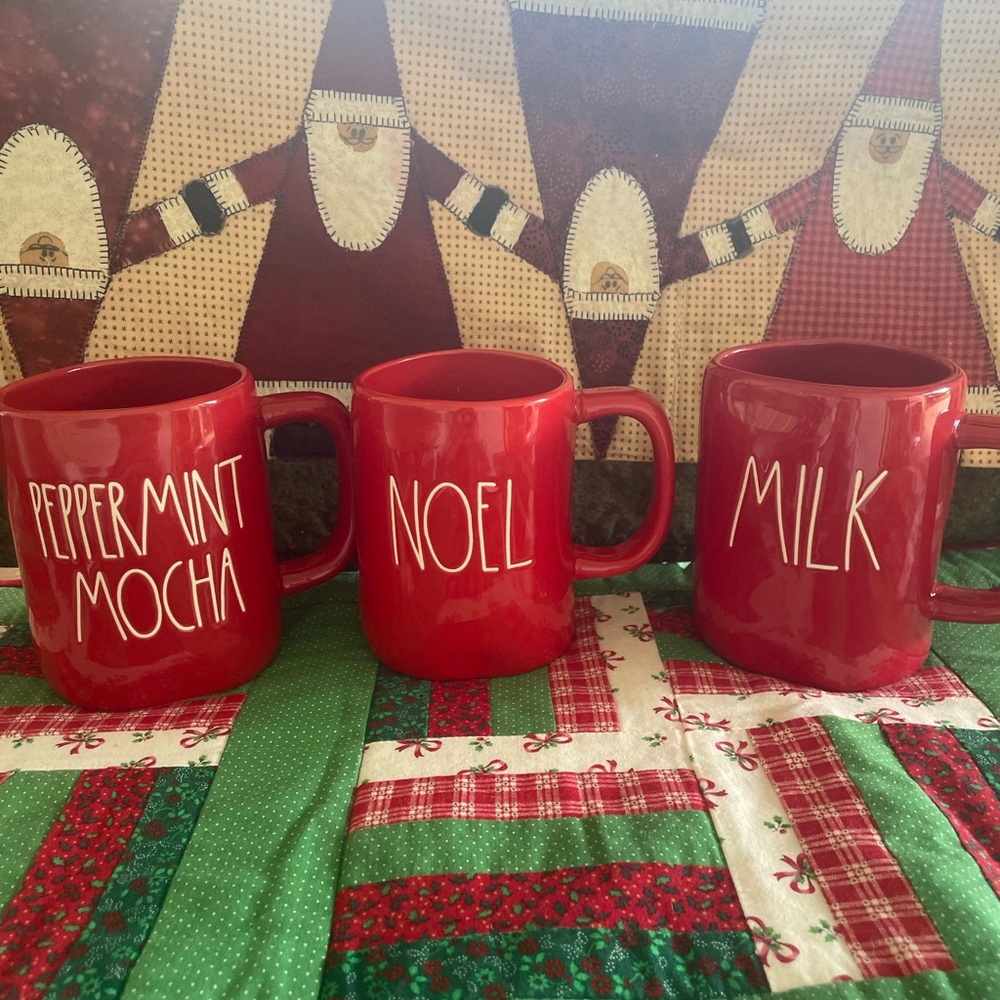 Rae Dunn Christmas mug set of 3